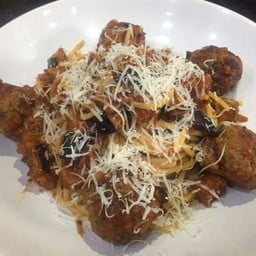 Eggplant Ragu With Meatballs