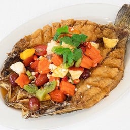 ปลากระพงลุยสวนผลไม้