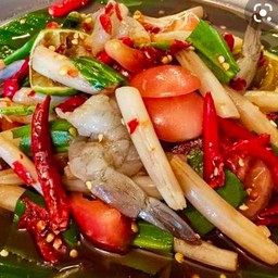ตำไหลบัวกุ้งสด