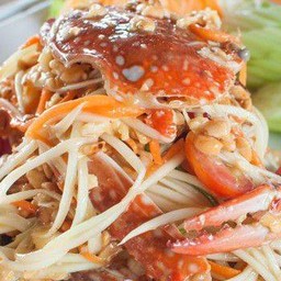 ตำไทย+ปูสุก