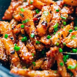 Honey chilli potato