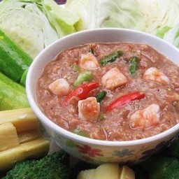 น้ำพริกกะปิกุ้ง+ผักรวม