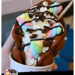 V26 วาฟเฟิลครีมสดมาชเมลโล่ช็อคชิพ ป๊อกกี้