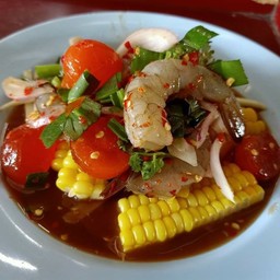 ตำข้าโพดกุ้งสดไข่แดงเค็ม