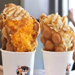 V23วาฟเฟิลครีมสดฝอยทองอัลม่อน