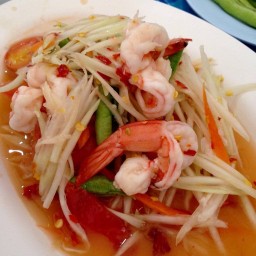 ตำไทยกุ้งสุก