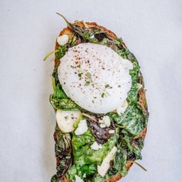 •Spinach Butter With poach Egg