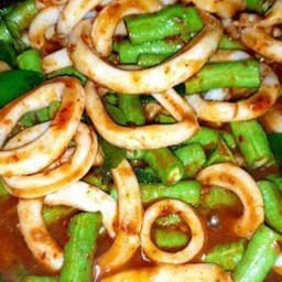 ข้าวพริกแกงปลาหมึก