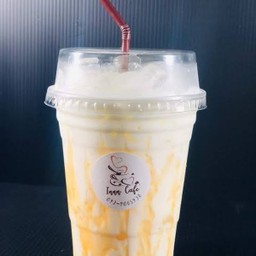 นมสดคาราเมลเย็น