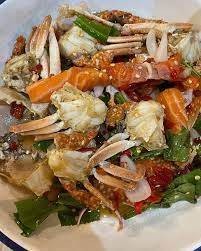 ยำปูสุก+แซลมอน