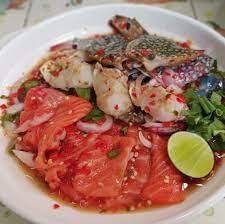 ยำปูสด+แซลมอน