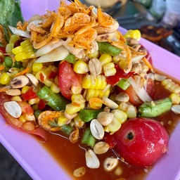 ตำข้าวโพดไข่แดงเค็ม