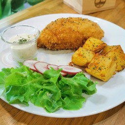 สเต็กไก่กอดองเบลอ