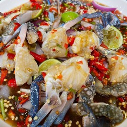 ยำกุ้งสด+ปูสด