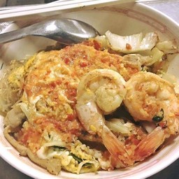 สุกี้แห้ง กุ้ง