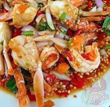 ยำกุ้งสุก+ปูสุก