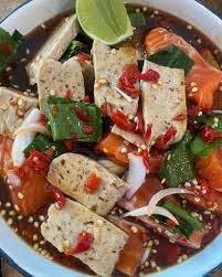 ยำไก่ยอ+แซลมอน