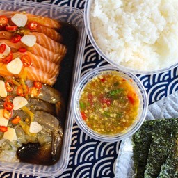 ชุด กุ้ง&แซลมอนดองซีอิ๋วส้มยูสึ