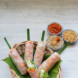 ปอเปี๊ยะสดกุ้ง เล็ก 5ชิ้น