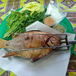 เมี่ยงปลาทับทิมเผาไซส์ใหญ่