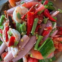 ตำสายบัวกุ้งสุก