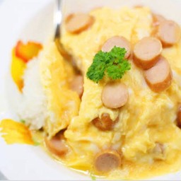 ข้าวไข่ข้น+ท็อปปิ้ง