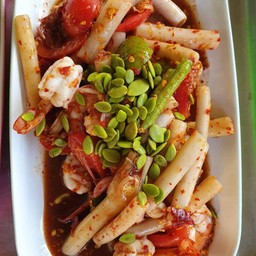 ตำไหลบัวกุ้งสด