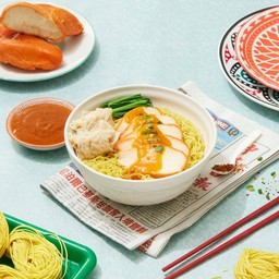 บะหมี่เบตงไก่แดงเกี้ยวกุ้ง