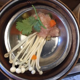 เห็ดเข็มทองกับไก่สับ