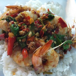 ข้าวกะเพราะกุ้ง