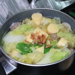 [อร่อยซ่ากับโค้ก] แกงจืดวุ้นเส้นเต้าหู้ +  โค้ก ออริจินัล (กระป๋อง) 