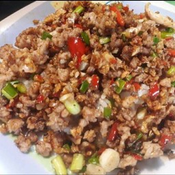 คั่วพริกเกลือราดข้าว