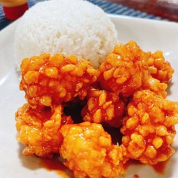 ข้าว หมึกทอด เกาหลี