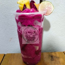 สมูทตี้ แก้วมังกร  สับปะรด  มะนาว