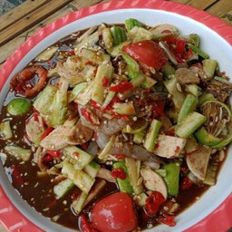 ตำแตงหมูยอกุ้งสด