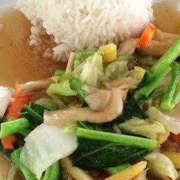 ข้าว + ผัดผักรวม
