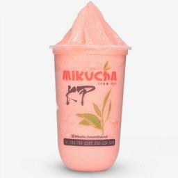 ์ชาผสม [สตรอเบอรี่+ลิ้นจี่] ปั่น