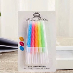 เทียนวันเกิด สีรุ้ง พาสเทล