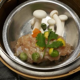 เห็ดขาวญี่ปุ่นกับไก่สับ