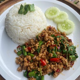 ข้าวกระเพราหมูสับ