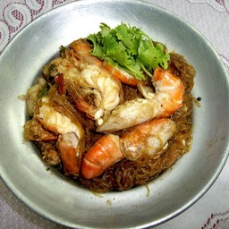 กุ้งแชบ๊วยอบวุ้นเส้น (กลาง)