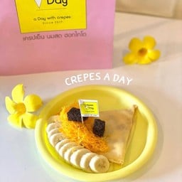 ฝอยทอง กล้วย บราวนี่เครป ( No wiping cream )