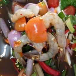 ตำกุ้งสด