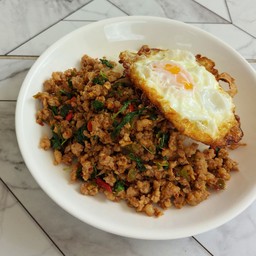 ข้าวกะเพราหมูสับ(ไม่รวมไข่)
