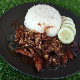 ข้าวตับกระเทียมพริกไทย