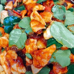 พริกแกงไก่ราดข้าว