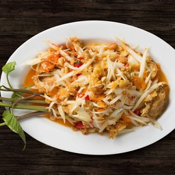 ตำไทยหนังไก่ทอด