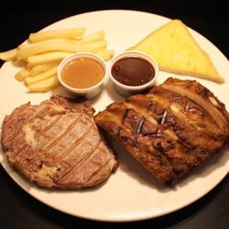 ริบอาย + ซี่โครงหมูบาร์บีคิว