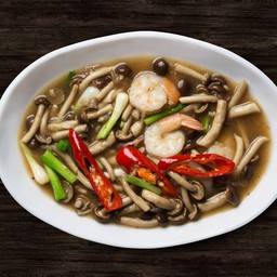 เห็ดโคนกุ้งน้ำมันหอย