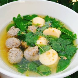 แกงจืดเต้าหู้หมูสับตำลึง